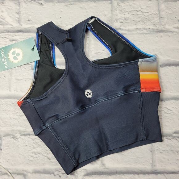 Soulgani Lux Low-Impact Crop Sunrise Print Sports Bra size XS - Picture 4 of 12